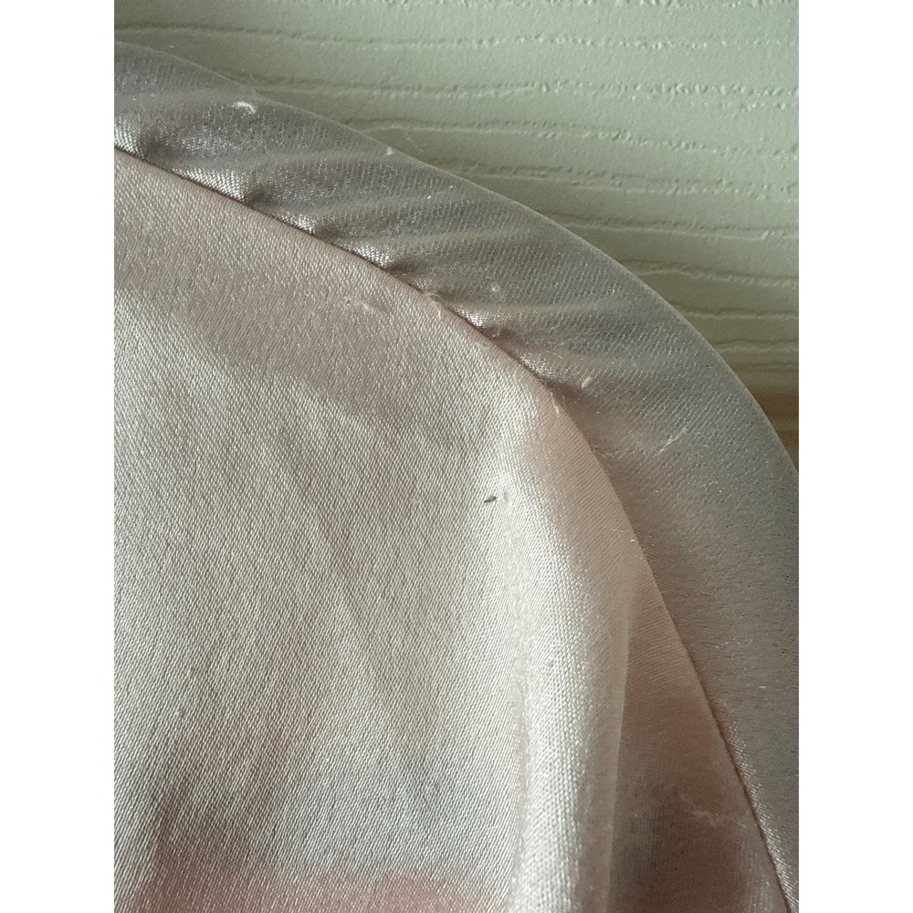 Christian Dior Saks 5th Ave Vintage Blouse Pink Satin Lace Eyelet Button Size S - Picture 9 of 10